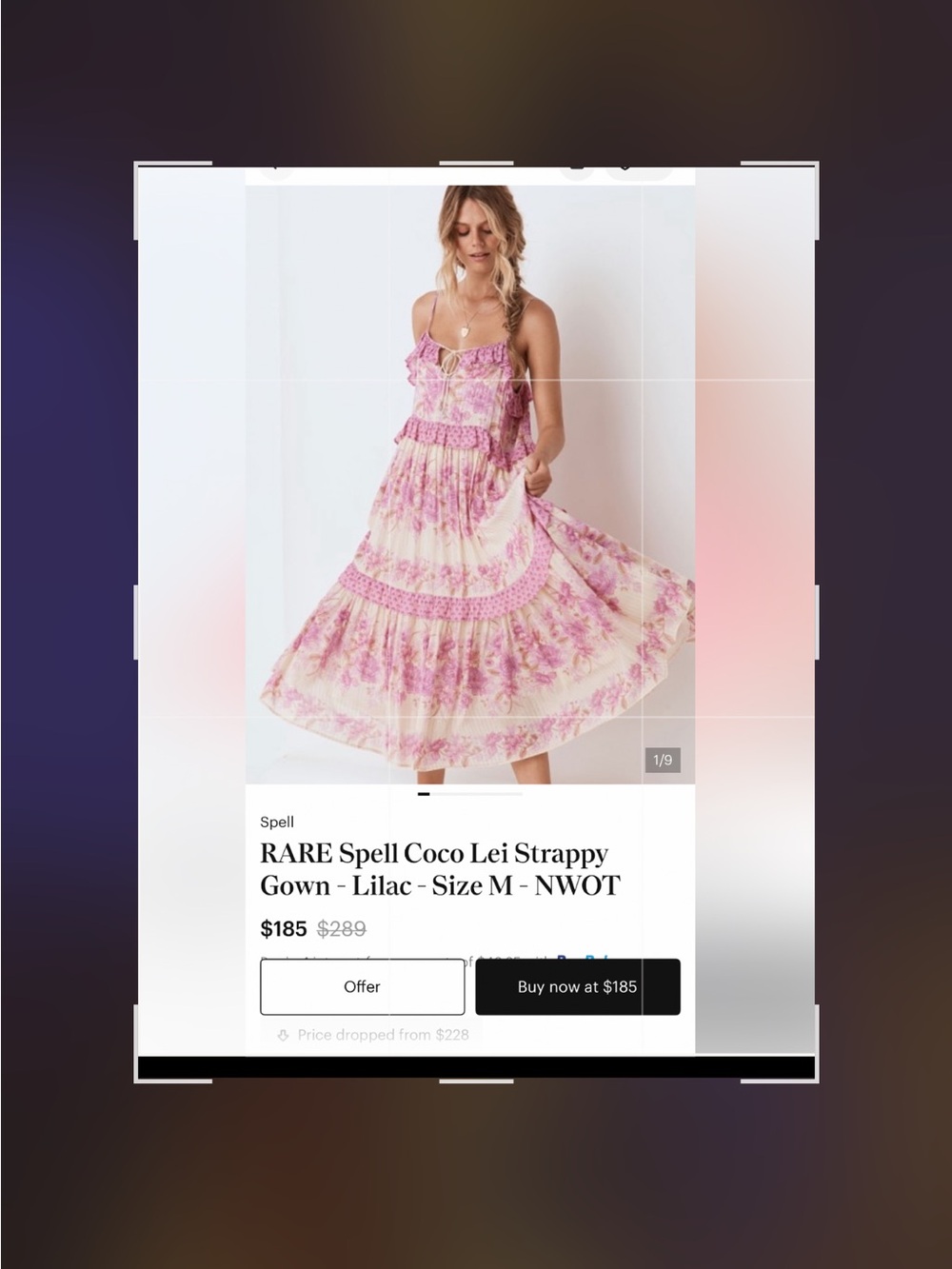 Spell Floral Pink and Cream Maxi Dress